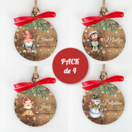 Pack de 4 décoration