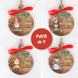 Pack de 4 d&eacute;coration